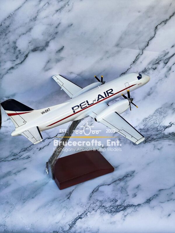 Model of Saab 340A Pel-air Aircraft with detailed craftsmanship.